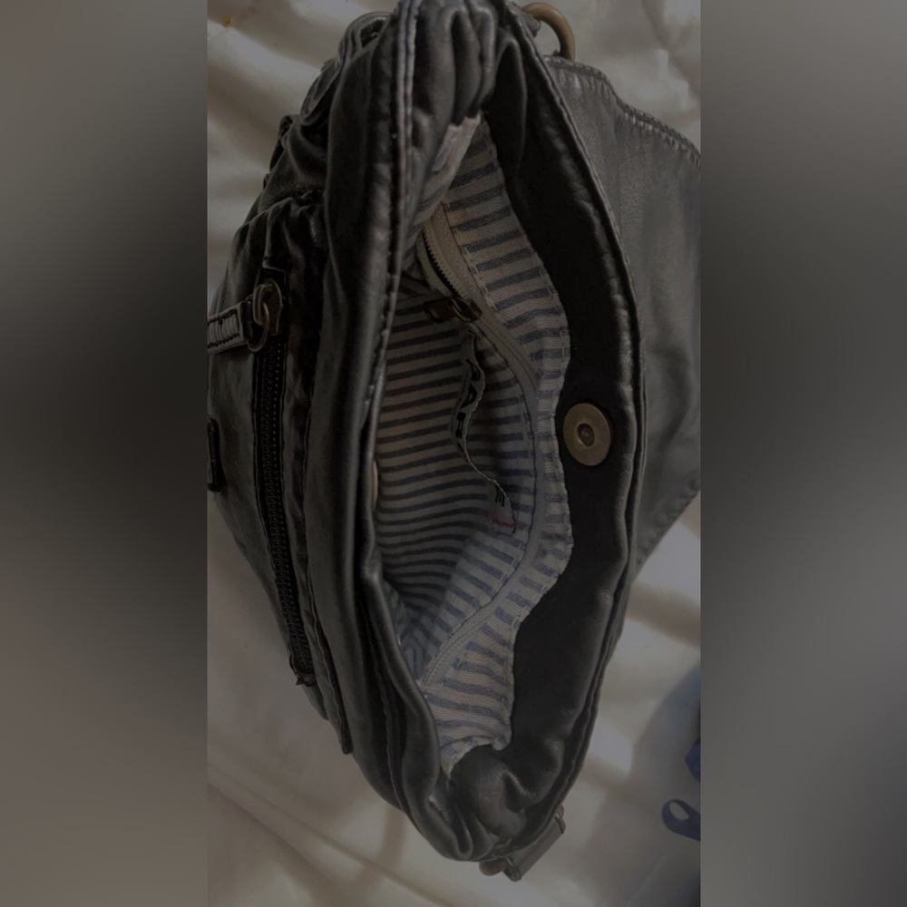 Black crossbody purse.